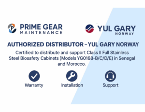 certified biomedical equipment maintenance Senegal | Yul Gary biosafety cabinet service Morocco | lab equipment calibration West Africa
